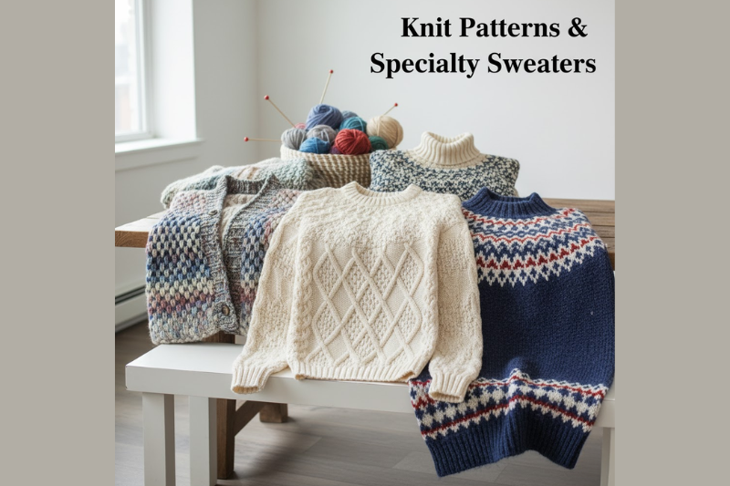 knit patterns & specialty sweaters