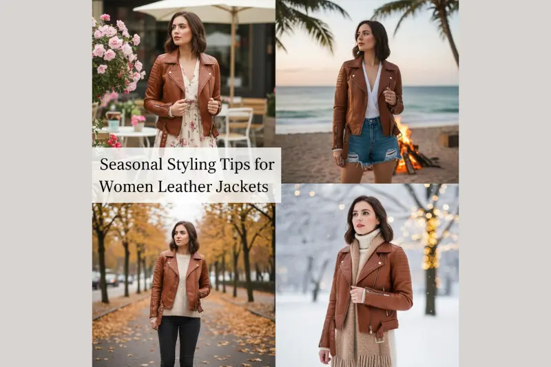 seasonal styling tips for women leather biker jackets