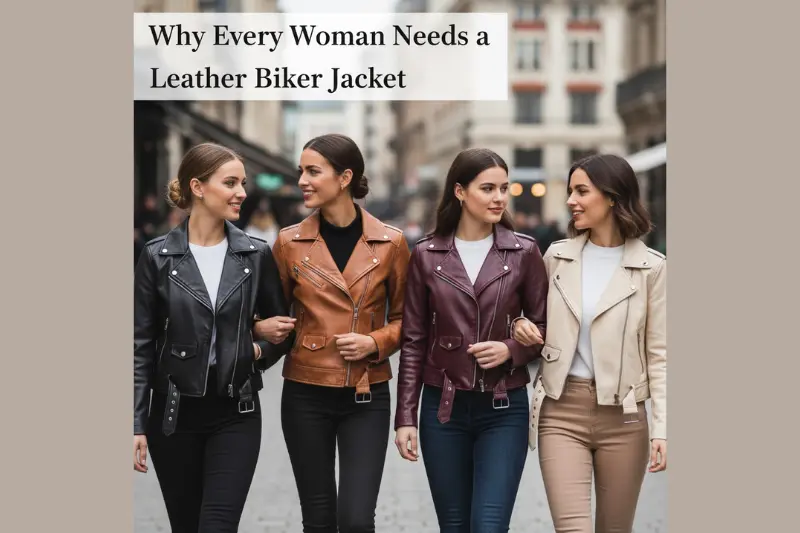 why every woman needs a leather biker jacket