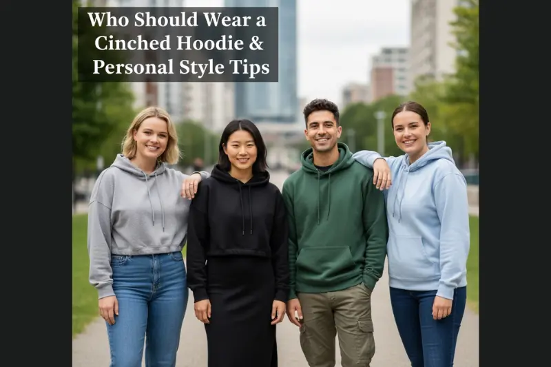 who should wear a cinched hoodie & personal style tips