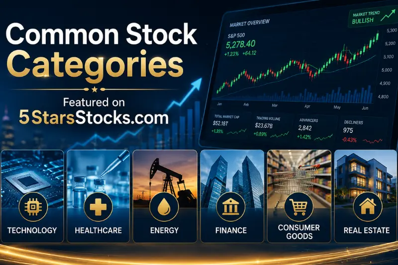 common stock categories featured on 5starsstocks.com