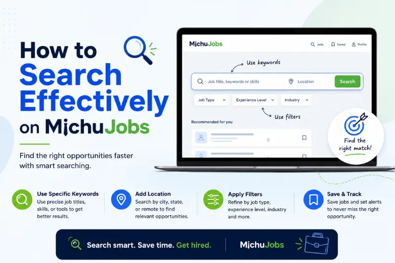 how to search effectively on michujobs