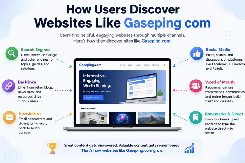 how users discover websites like gaseping com